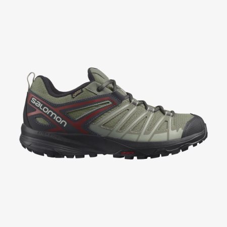 Buty Trekkingowe Męskie Salomon X CREST GORE-TEX Oliwkowe - PL 0-CWKP